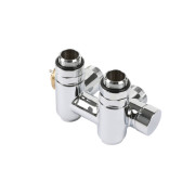 Вентиль Terma Cylinder комбинированный интегрированный с тройником правый металл хром TGZTCR022