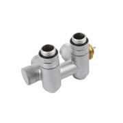 Вентиль Terma Cylinder комбинированный интегрированный с тройником левый металл сатин TGZTST020