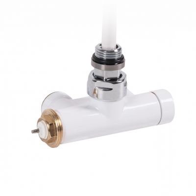 Вентиль Terma Cylinder интегрированный термостатический угловой с трубкой правый металл белый TGZTBI009