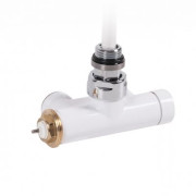 Вентиль Terma Cylinder интегрированный термостатический угловой с трубкой правый металл белый TGZTBI009