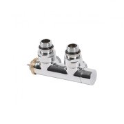 Вентиль Terma Cylinder інтегрований термостатичний кутовий з трубкою правий метал хром TGZTCR006