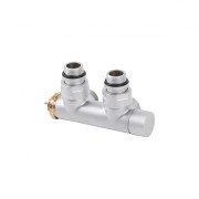 Вентиль Terma Cylinder інтегрований термостатичний кутовий з трубкою правий метал сатин TGZTST006