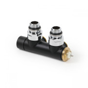 Вентиль Terma Cylinder интегрированный термостатический угловой с трубкой левый металл черный мат TGZTCM001