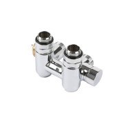 Вентиль Terma Cylinder комбинированный интегрированный с тройником правый металл хром TGZTCR022