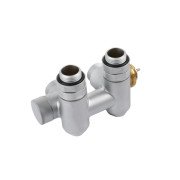 Вентиль Terma Cylinder комбинированный интегрированный с тройником левый металл сатин TGZTST020