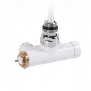 Вентиль Terma Cylinder интегрированный термостатический угловой с трубкой правый металл белый TGZTBI009