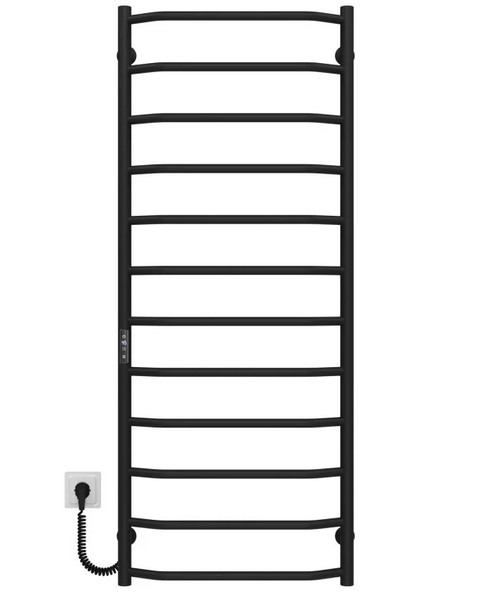 Електрична сушарка для рушників Deffi Трапеція П12 500х1300 ліве підключення JD03 чорний C.TR.130.50.12.E.B.L.1