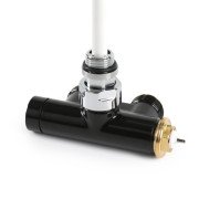 Вентиль Terma Cylinder интегрированный термостатический угловой с трубкой левый металл черный TGZTCZ006