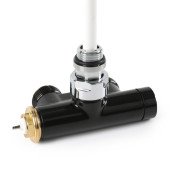 Вентиль Terma Cylinder интегрированный термостатический угловой с трубкой правый металл черный TGZTCZ007