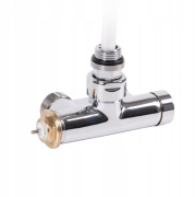 Вентиль Terma Cylinder интегрированный термостатический угловой с трубкой правый металл хром TGZTCR018