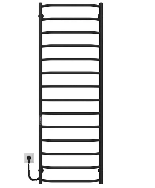 Электрический полотенцесушитель Deffi Трапеция П14 500х1500 левое подключение JD03 черный C.TR.150.50.14.E.B.L.1