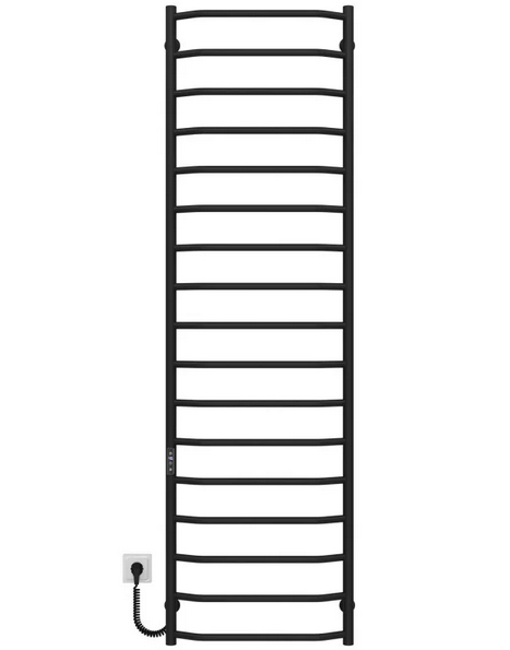 Електрична сушарка для рушників Deffi Трапеція П17 500х1800 ліве підключення JD03 чорний C.TR.180.50.17.E.B.L.1