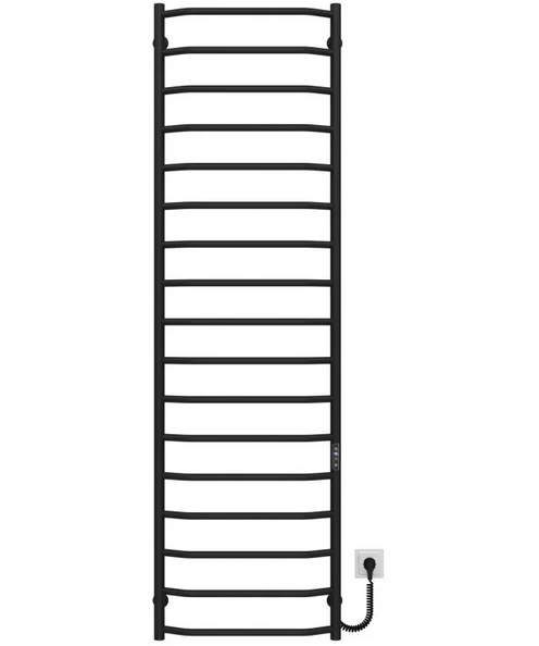 Електрична сушарка для рушників Deffi Трапеція П17 500х1800 праве підключення JD03 чорний C.TR.180.50.17.E.B.R.1
