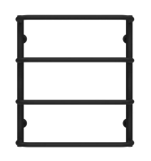 Сушка для рушників водяна Deffi Стандарт П4 400х600 бічне ліве підключення чорний C.SS.60.40.4.B.B