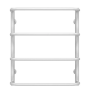 Полотенцесушитель водяной Deffi Стандарт П4 400х600 боковое правое подключение белый C.SS.60.40.4.W.C