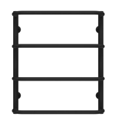 Полотенцесушитель водяной Deffi Стандарт П4 400х600 боковое правое подключение черный C.SS.60.40.4.B.C