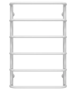 Сушка для рушників водяна Deffi Стандарт П6 400х800 нижнє підключення білий C.SS.80.40.6.W.A