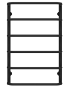 Полотенцесушитель водяной Deffi Стандарт П6 400х800 боковое правое подключение черный C.SS.80.40.6.B.C