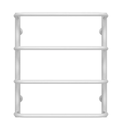 Полотенцесушитель водяной Deffi Стандарт П4 500х600 нижнее подключение белый C.SS.60.50.4.W.A