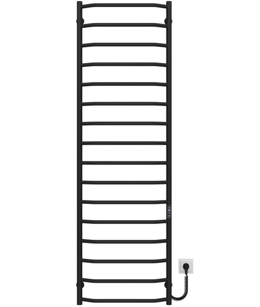 Электрический полотенцесушитель Deffi Трапеция П16 500х1700 правое подключение JD03 черный C.TR.170.50.16.E.B.R.1