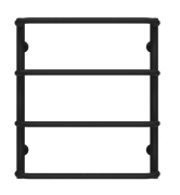 Полотенцесушитель водяной Deffi Стандарт П4 500х600 нижнее подключение черный C.SS.60.50.4.B.A