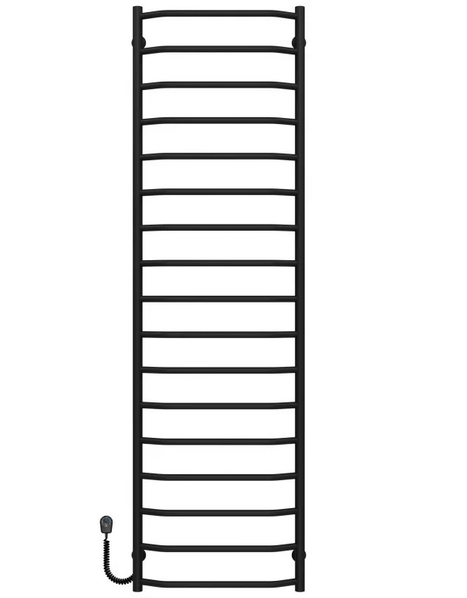Електричний сушарка для рушників Deffi Трапеція П17 500х1800 ліве підключення чорний C.TR.180.50.17.E.B.L.5