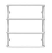 Полотенцесушитель водяной Deffi Стандарт П4 400х600 нижнее подключение белый C.SS.60.40.4.W.A