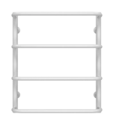 Полотенцесушитель водяной Deffi Стандарт П4 400х600 боковое левое подключение белый C.SS.60.40.4.W.B