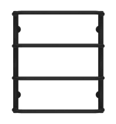 Полотенцесушитель водяной Deffi Стандарт П4 400х600 боковое правое подключение черный C.SS.60.40.4.B.C