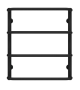 Полотенцесушитель водяной Deffi Стандарт П4 500х600 боковое правое подключение черный C.SS.60.50.4.B.C