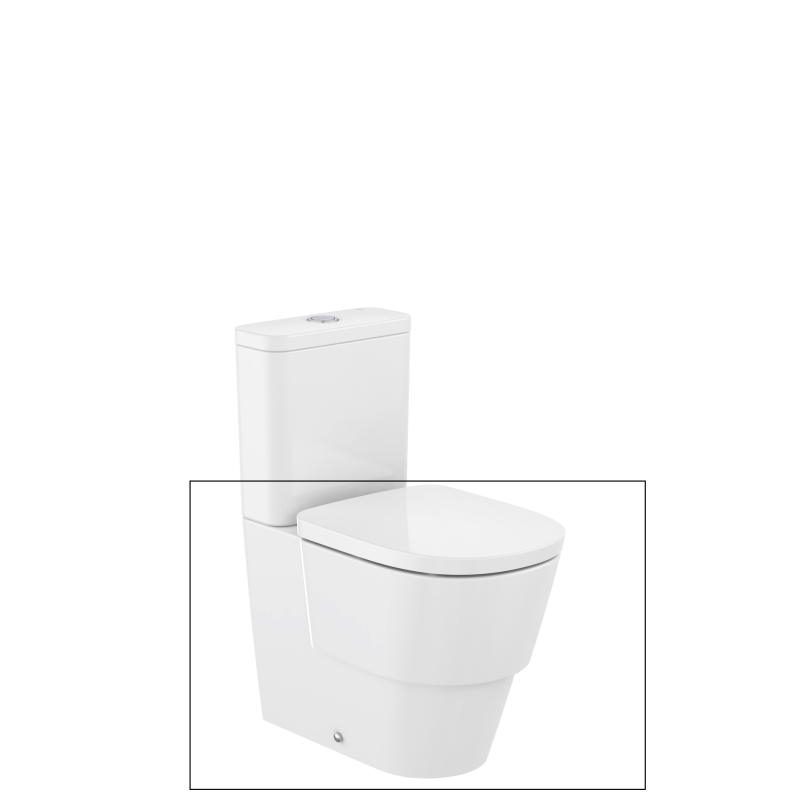 Чаша унітазу-компакту Roca Tura Rimless 37,5х62,5 см сантехнічна кераміка білий A342697000
