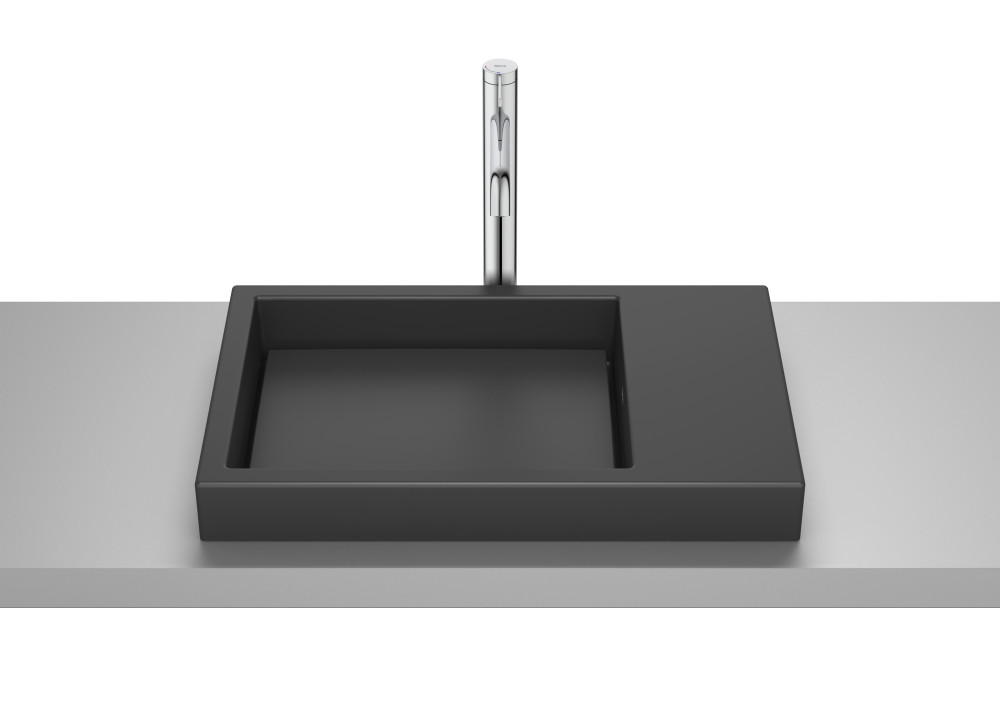 Раковина для ванної Roca Horizon Skyline 60х38 см сантехнічна кераміка чорний матовий A32727508B
