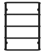 Полотенцесушитель водяной Deffi Стандарт П5 500х700 боковое правое подключение черный C.SS.70.50.5.B.C