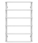 Сушка для рушників водяна Deffi Стандарт П6 500х800 нижнє підключення білий C.SS.80.50.6.W.A