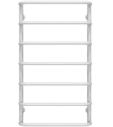 Полотенцесушитель водяной Deffi Стандарт П7 500х900 боковое левое подключение белый C.SS.90.50.7.W.B