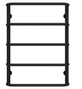 Полотенцесушитель водяной Deffi Стандарт П5 500х700 нижнее подключение черный C.SS.70.50.5.B.A