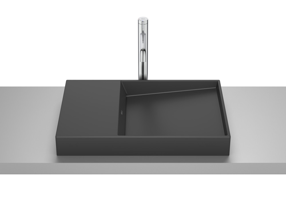 Раковина для ванной Roca Horizon Dash 60х38 см сантехническая керамика черный матовый A32727908B