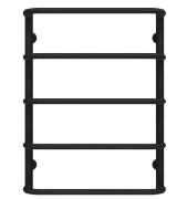 Полотенцесушитель водяной Deffi Стандарт П5 500х700 боковое левое подключение черный C.SS.70.50.5.B.B