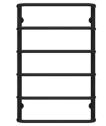 Полотенцесушитель водяной Deffi Стандарт П6 500х800 нижнее подключение черный C.SS.80.50.6.B.A