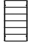 Полотенцесушитель водяной Deffi Стандарт П7 500х900 боковое левое подключение черный C.SS.90.50.7.B.B