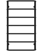 Полотенцесушитель водяной Deffi Стандарт П7 500х900 боковое правое подключение черный C.SS.90.50.7.B.C