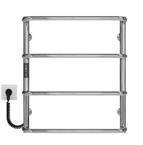 Электрический полотенцесушитель Deffi Стандарт П4 400х600 левое подключение JD03 хром C.SS.60.40.4.E.C.L.1