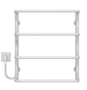 Электрический полотенцесушитель Deffi Стандарт П4 400х600 левое подключение WD03 белый C.SS.60.40.4.E.W.L.3