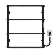 Электрический полотенцесушитель Deffi Стандарт П4 400х600 правое подключение JD03 черный C.SS.60.40.4.E.B.R.1