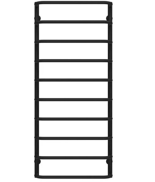Полотенцесушитель водяной Deffi Стандарт П10 500х1200 боковое левое подключение черный C.SS.120.50.10.B.B