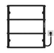 Электрический полотенцесушитель Deffi Стандарт П4 400х600 правое подключение JD03 черный C.SS.60.40.4.E.B.R.1