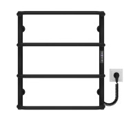 Электрический полотенцесушитель Deffi Стандарт П4 500х600 правое подключение JD03 черный C.SS.60.50.4.E.B.R.1