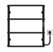 Електрична сушарка для рушників Deffi Стандарт П4 500х600 праве підключення JD03 чорний C.SS.60.50.4.E.B.R.1