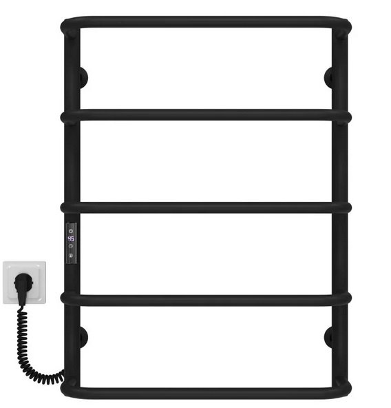 Електрична сушарка для рушників Deffi Стандарт П5 500х700 ліве підключення JD03 чорний C.SS.70.50.5.E.B.L.1