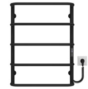 Электрический полотенцесушитель Deffi Стандарт П5 500х700 правое подключение JD03 черный C.SS.70.50.5.E.B.R.1